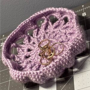 Handmade Purple Crochet Basket